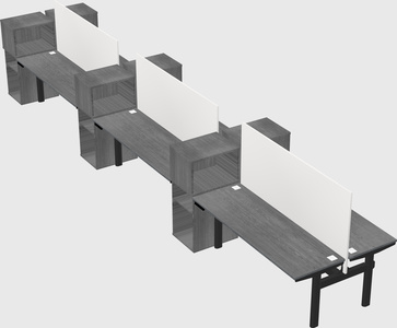 Shared electric desk + cabinet