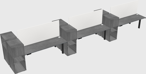 Shared electric desk + cabinet