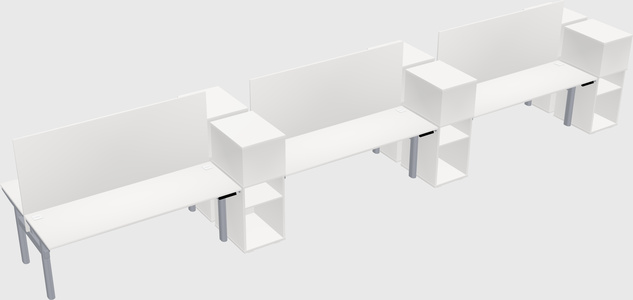 Shared electric desk + cabinet