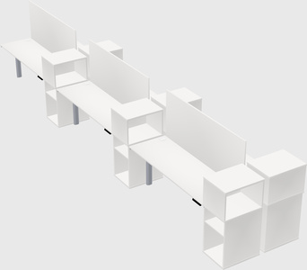 Shared electric desk + cabinet