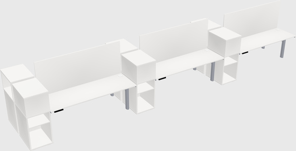 Shared electric desk + cabinet