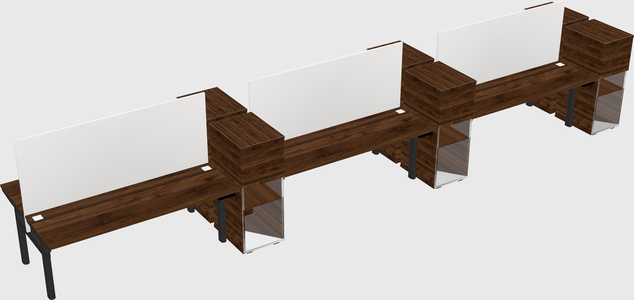 Shared electric desk + cabinet