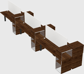 Shared electric desk + cabinet