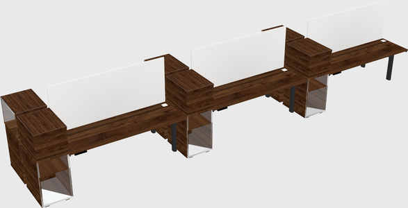 Shared electric desk + cabinet