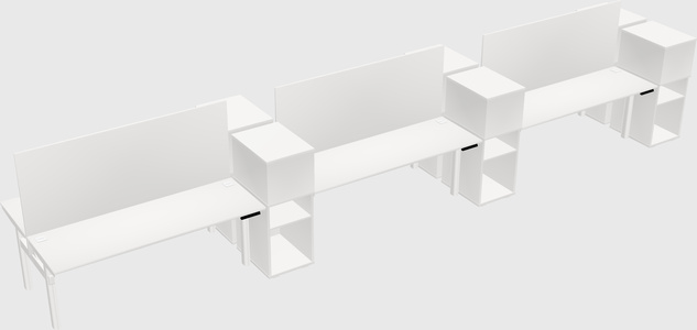Shared electric desk + cabinet