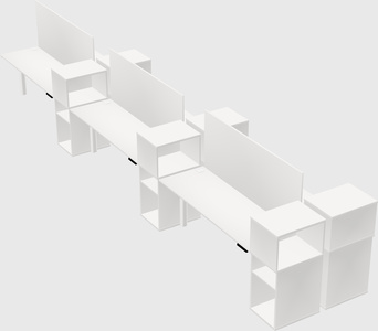 Shared electric desk + cabinet