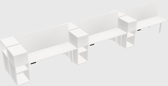 Shared electric desk + cabinet