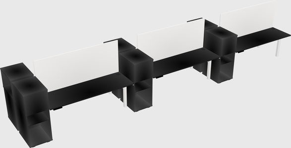 Shared electric desk + cabinet
