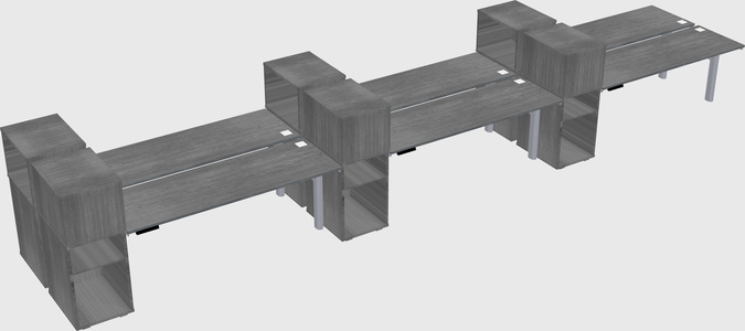 Shared electric desk + cabinet