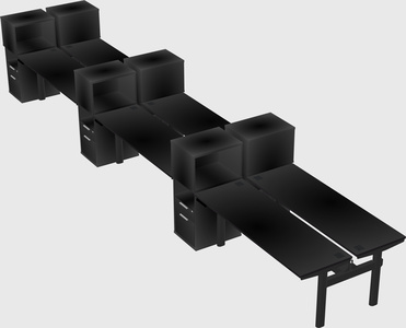 Shared electric desk + cabinet