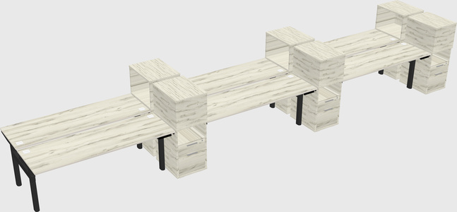 Shared electric desk + cabinet