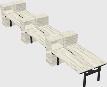 Shared electric desk + cabinet