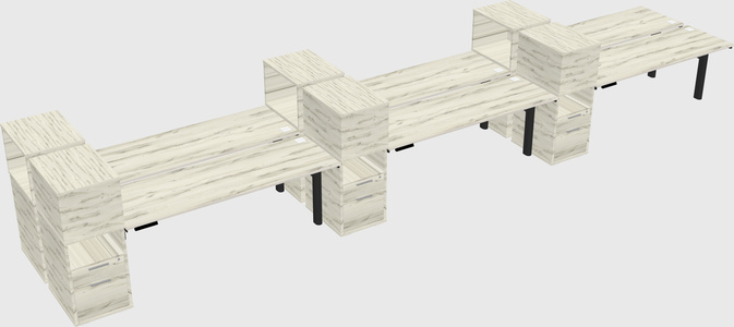 Shared electric desk + cabinet