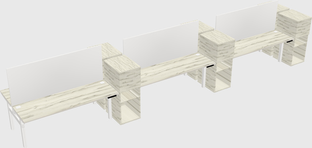Shared electric desk + cabinet