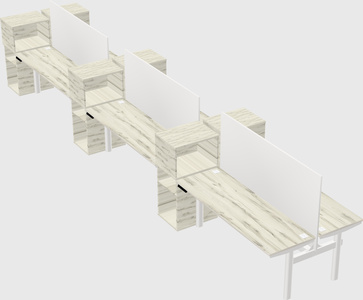 Shared electric desk + cabinet
