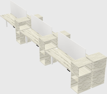 Shared electric desk + cabinet