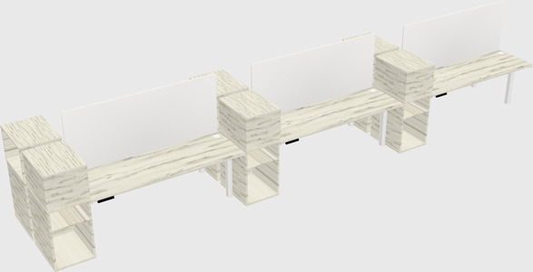 Shared electric desk + cabinet