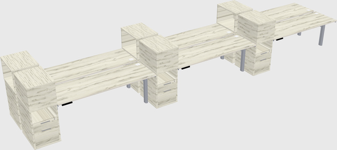 Shared electric desk + cabinet