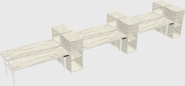 Shared electric desk + cabinet