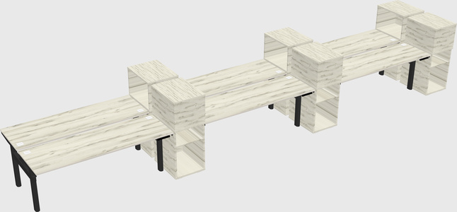 Shared electric desk + cabinet