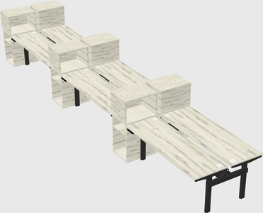 Shared electric desk + cabinet