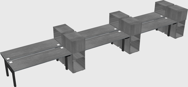 Shared electric desk + cabinet