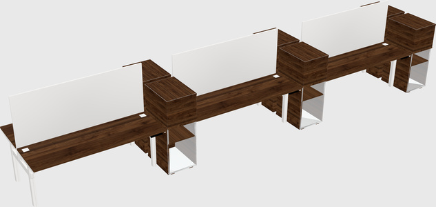 Shared electric desk + cabinet