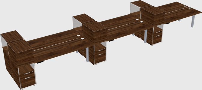 Shared electric desk + cabinet