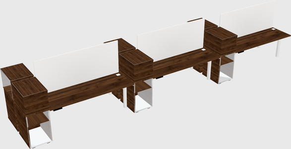 Shared electric desk + cabinet