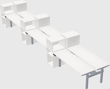 Shared electric desk + cabinet
