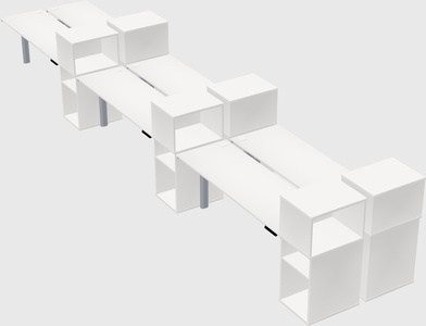 Shared electric desk + cabinet