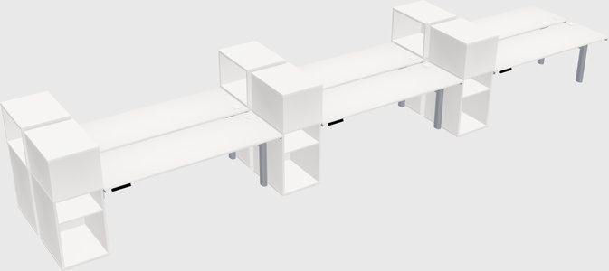 Shared electric desk + cabinet
