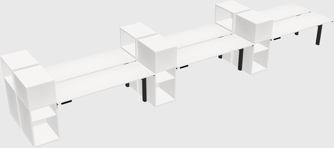 Shared electric desk + cabinet
