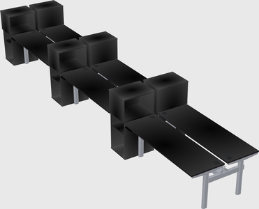 Shared electric desk + cabinet