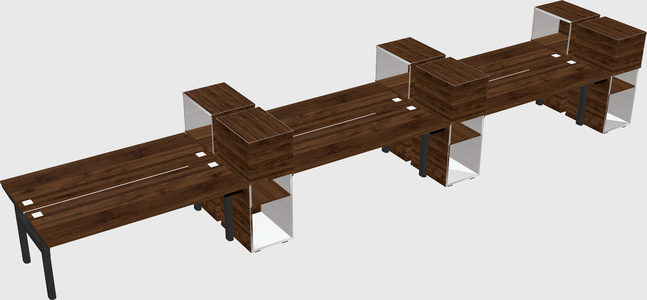 Shared electric desk + cabinet