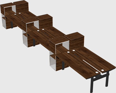 Shared electric desk + cabinet