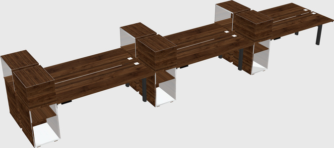Shared electric desk + cabinet