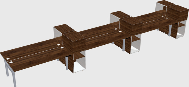 Shared electric desk + cabinet