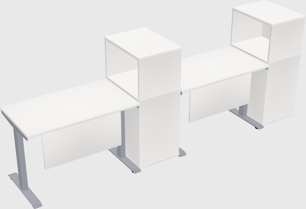 Single motor electric desk w/cabinet