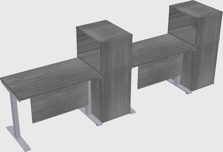 Single motor electric desk w/cabinet