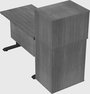 Single motor electric desk w/cabinet