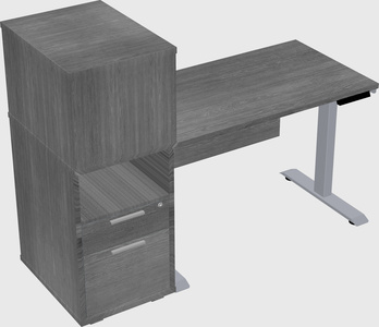 Single motor electric desk w/cabinet