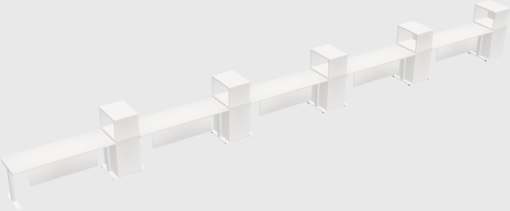 Single motor electric desk w/cabinet