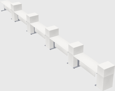 Single motor electric desk w/cabinet
