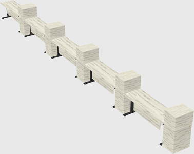 Single motor electric desk w/cabinet