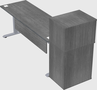 Single motor electric desk w/cabinet
