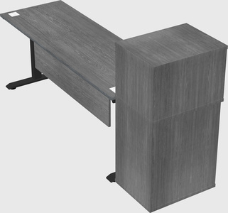 Single motor electric desk w/cabinet
