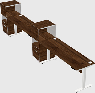 Single motor electric desk w/cabinet