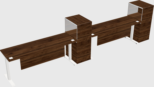 Single motor electric desk w/cabinet