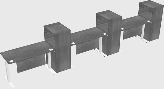 Single motor electric desk w/cabinet